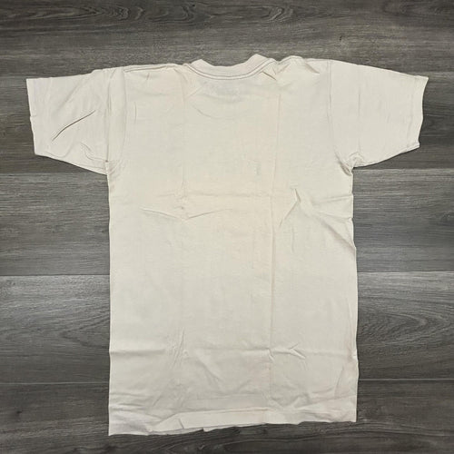 True Vintage 70s Princeton Shirt Mens Medium Beige Ivy Single Stitch Made in USA