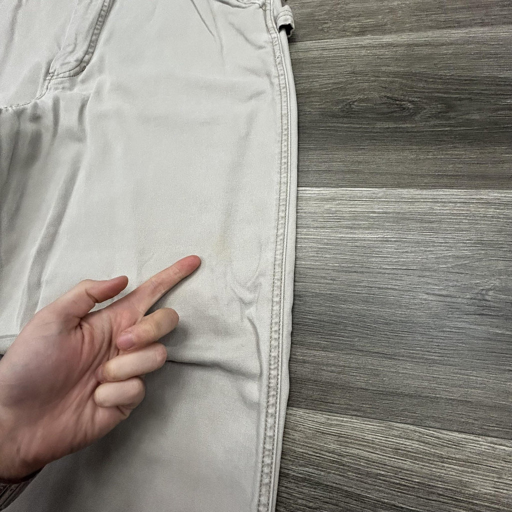 Vintage Old Navy Painter's Jeans Mens 36x30 Beige Relaxed Wide Leg Carpenter Y2K