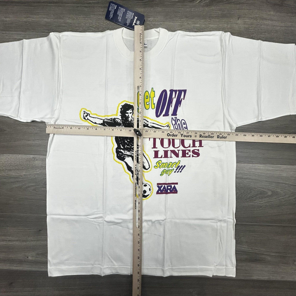 Vintage World Cup Shirt Mens Large White Xara Soccer Trash Talk Deadstock 90s