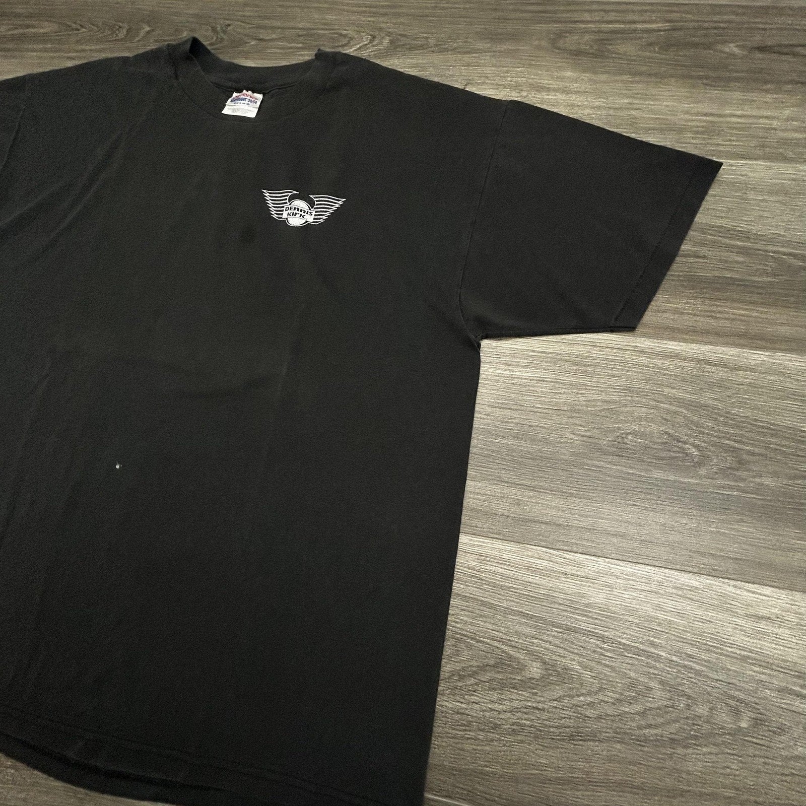 Vintage Motorcycle Shirt Mens Extra Large Black Faded Harley Single Stitch 90s