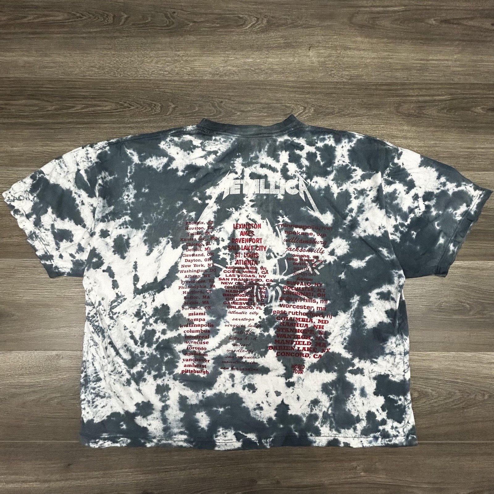 Vintage Metallica Shirt Mens XL Binge & Purge Tie Dye Live Tour Graphic 1994 90s