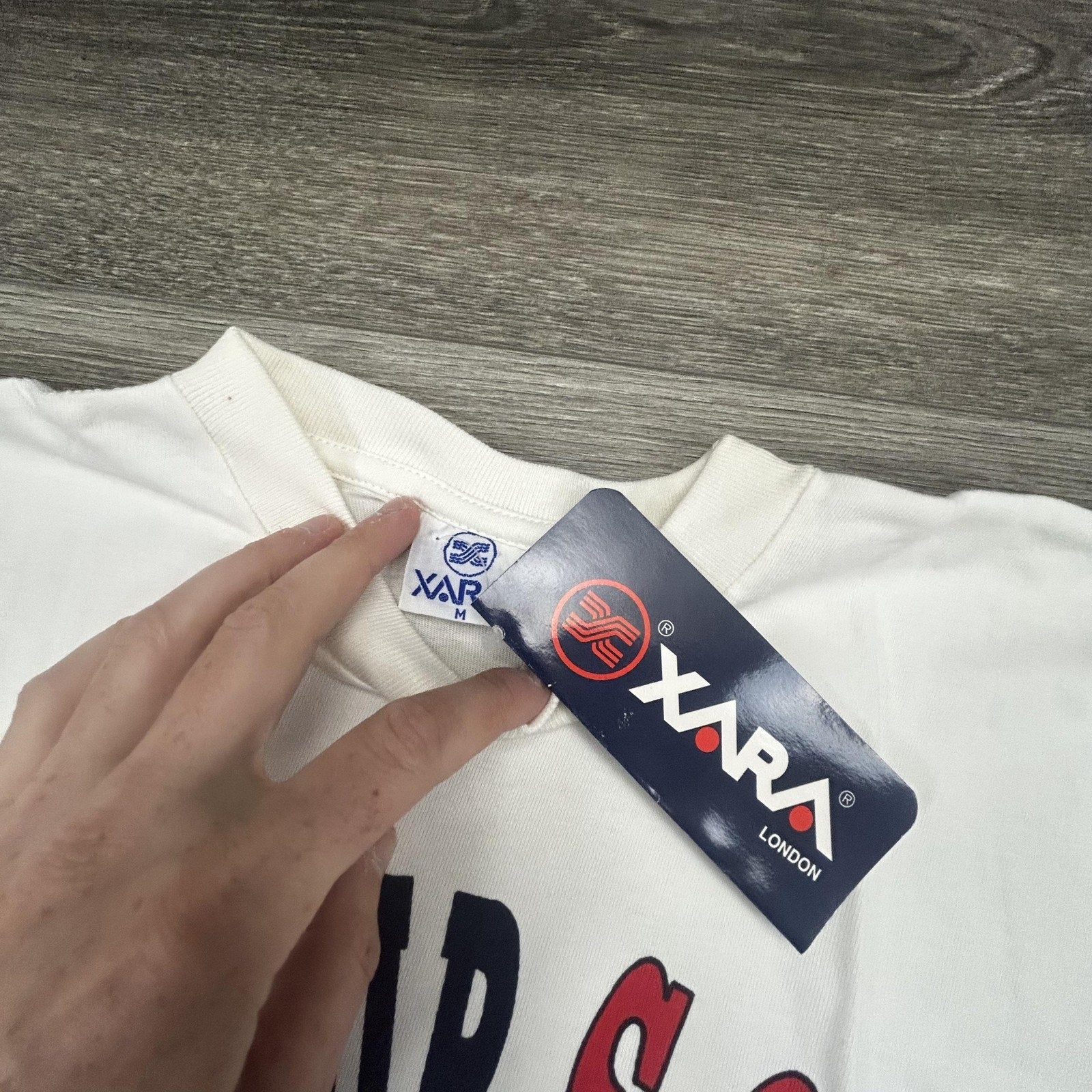 Vintage World Cup Shirt Mens Medium White Dallas XARA Soccer Deadstock USA 90s