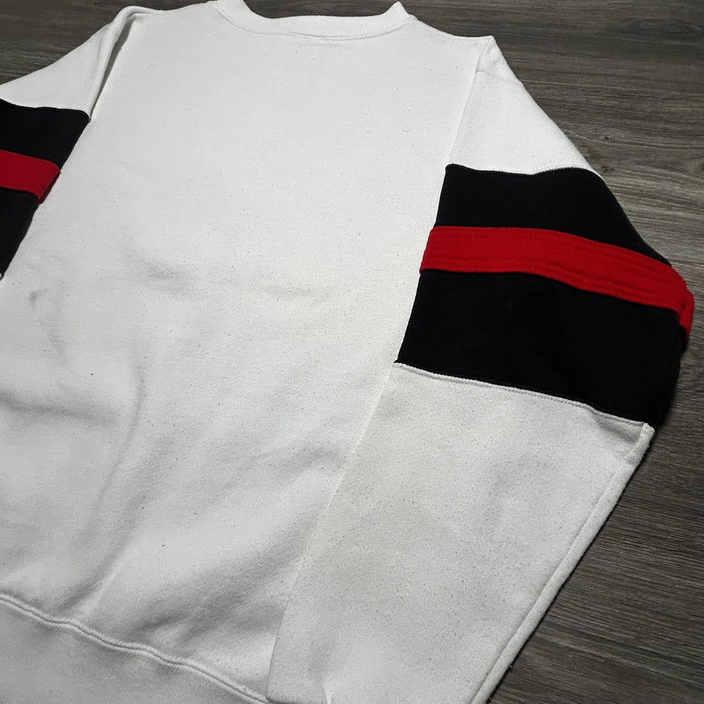 Vintage Disney Mickey Mouse Sweatshirt Mens XL White Graphic Rugby 90s Made USA