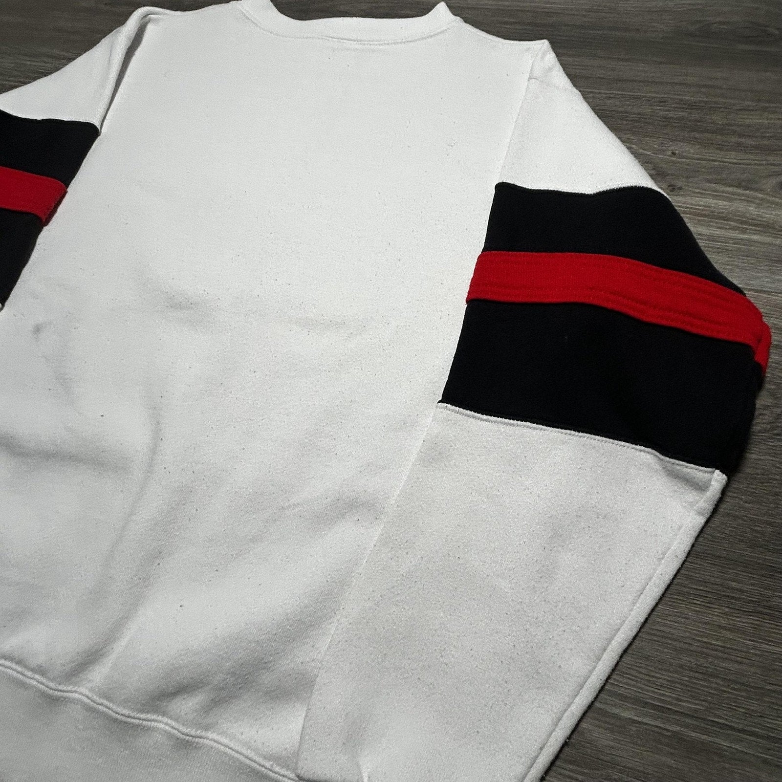 Vintage Disney Mickey Mouse Sweatshirt Mens XL White Graphic Rugby 90s Made USA