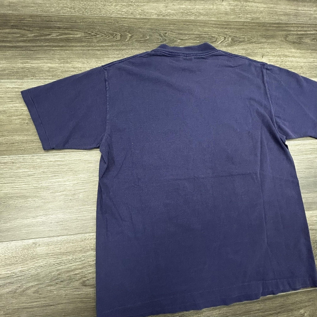 Vintage New York Giants Shirt Mens Large Blue NFL Football Single Stitch USA 90s