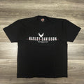Vintage Harley Davidson Shirt Mens Large Black Black Hills Single Stitch 90s USA