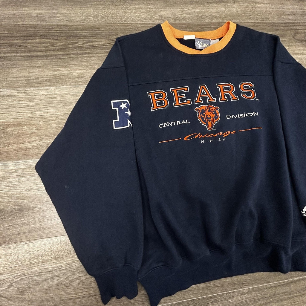 Vintage Chicago Bears Sweatshirt Mens Large Blue NFL Football Lee Sport 90s