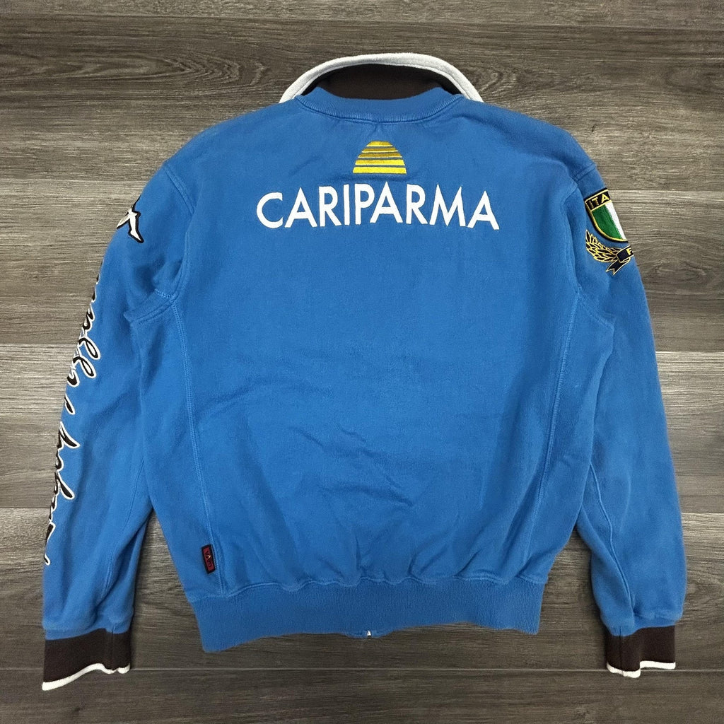 Vintage Kappa Italy Track Jacket Mens Small Blue Rugby Soccer FIR Italia 90s