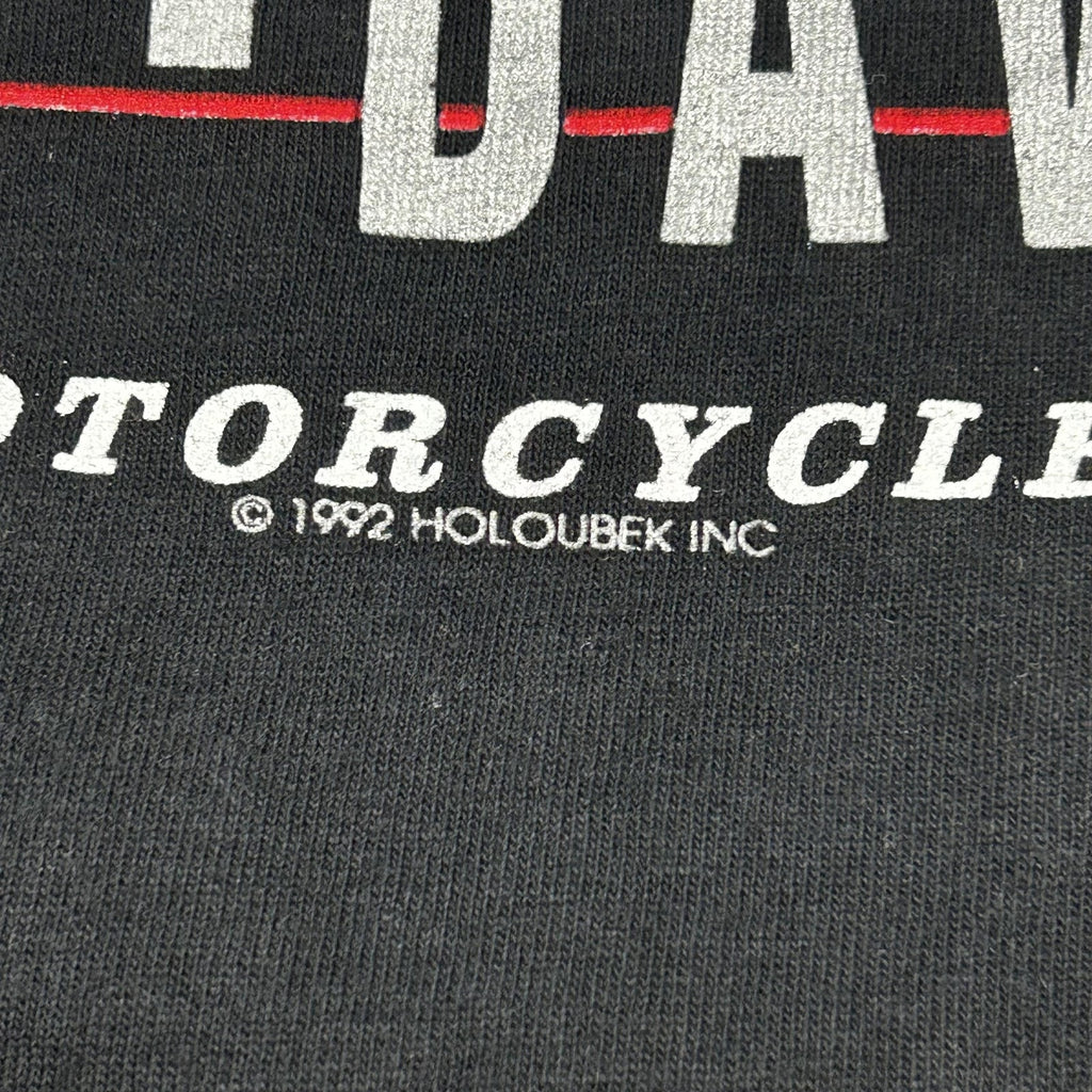 Vintage Harley Davidson Shirt Mens Large Black Black Hills Single Stitch 90s USA