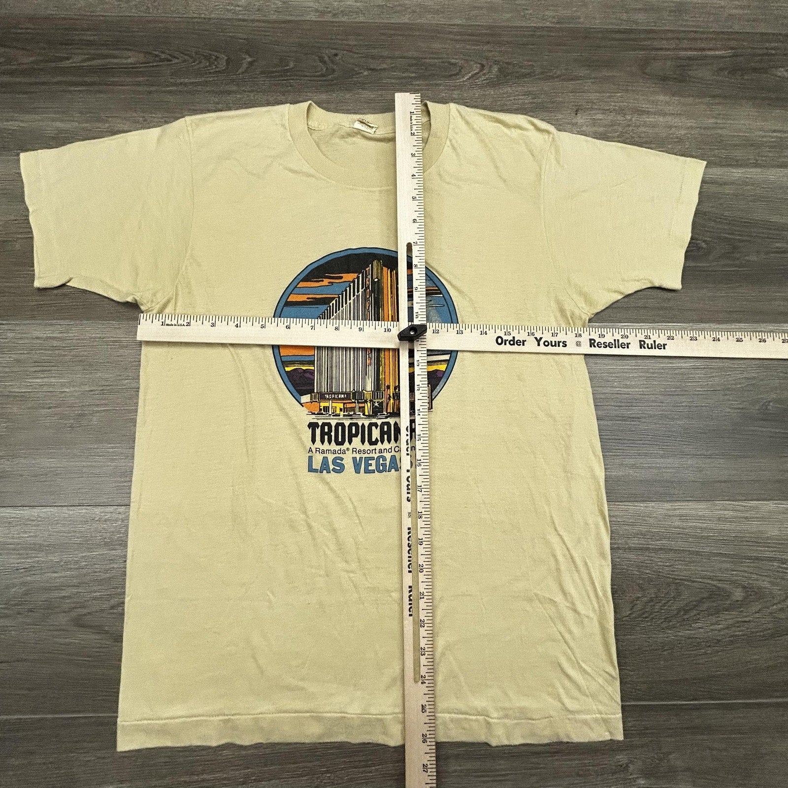 Vintage 80s Tropicana Las Vegas Shirt Mens Large Casino Faded Paper Thin USA