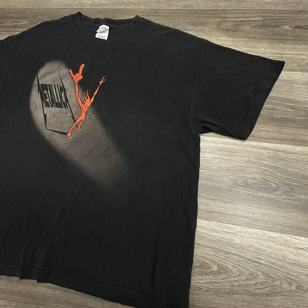 Vintage Metallica Shirt Mens Extra Large Black Devil Horns Sanitarium 2003 USA