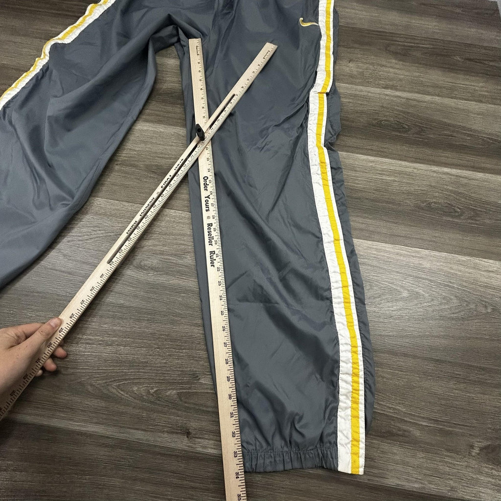 Vintage Nike Track Pants Mens XXL Gray Tearaway Side Stripe Lined Basketball 90s