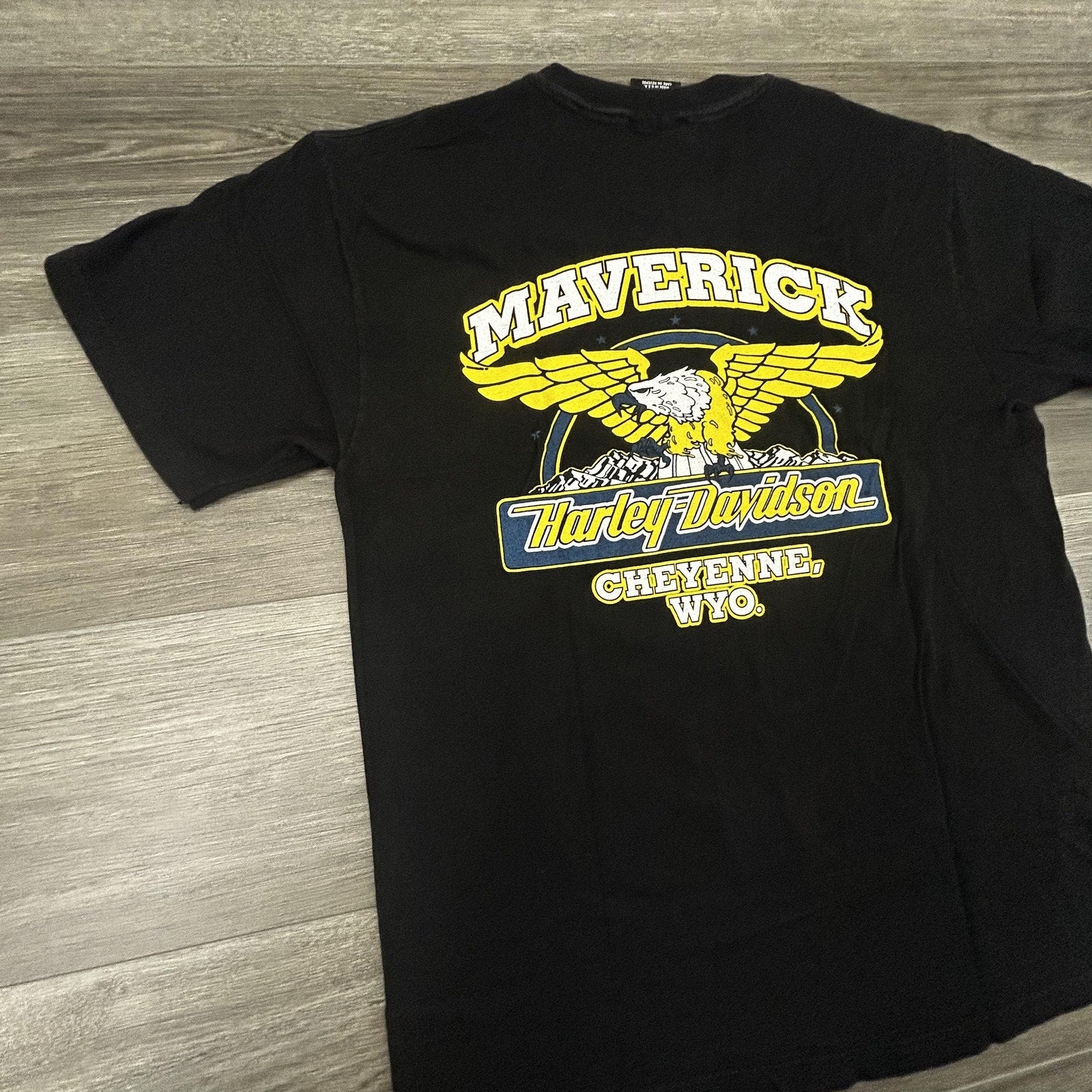 Vintage Harley Davidson Shirt Mens Large Black Eagle Pocket Single Stitch 90s
