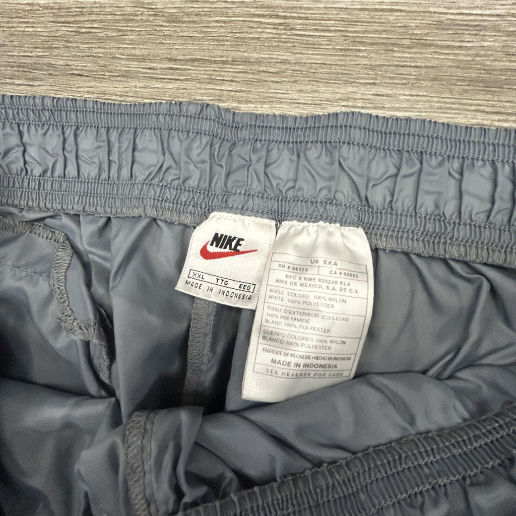 Vintage Nike Track Pants Mens XXL Gray Tearaway Side Stripe Lined Basketball 90s