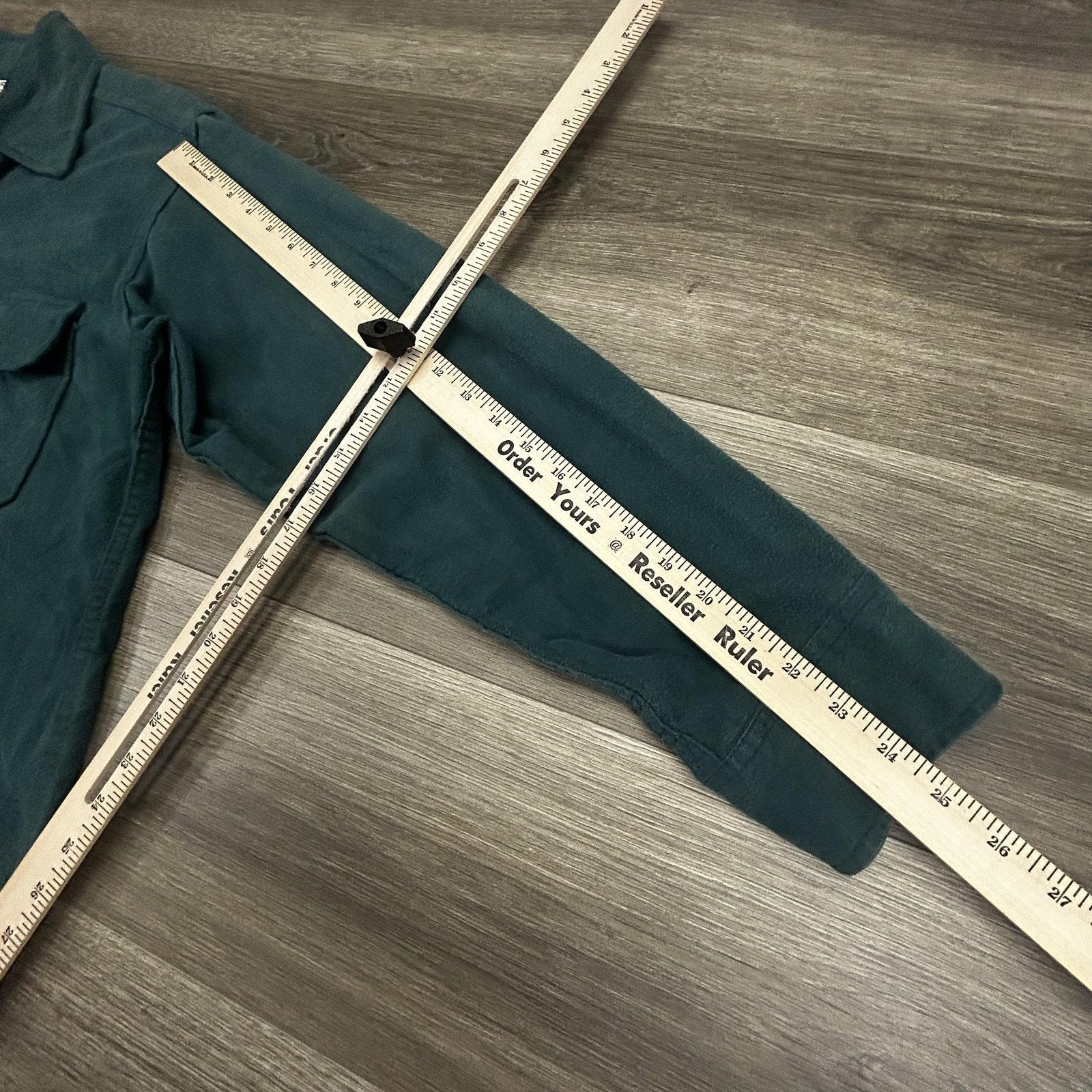 Vintage Woolrich Chamois Flannel Shirt Mens Large Green Long Sleeve Button 90s