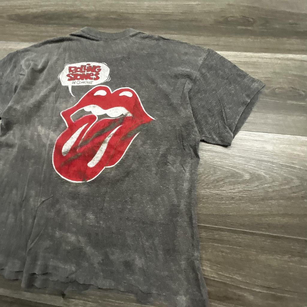 Vintage Rolling Stones Shirt Mens Small Gray US Tour 1978 Dragon 70s Made USA