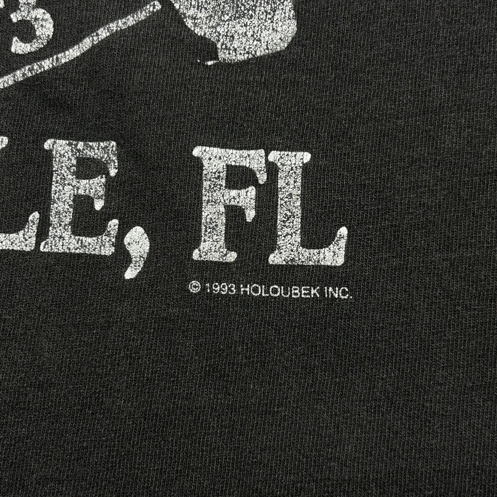 Vintage Harley Davidson Shirt Womens Large Black V-Neck Native 1993 Holoubek USA