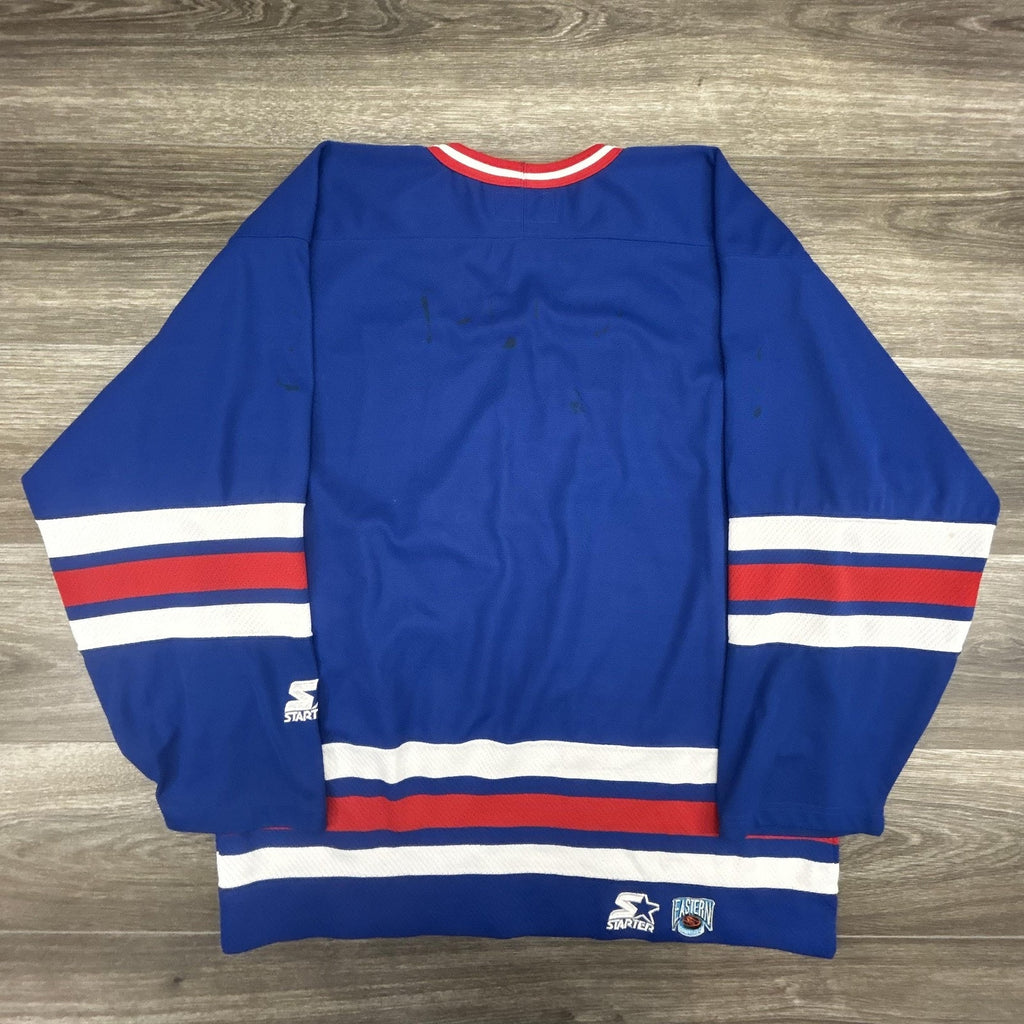 Vintage New York Rangers Jersey Mens XL Blue NHL Hockey Starter 90s Authentic
