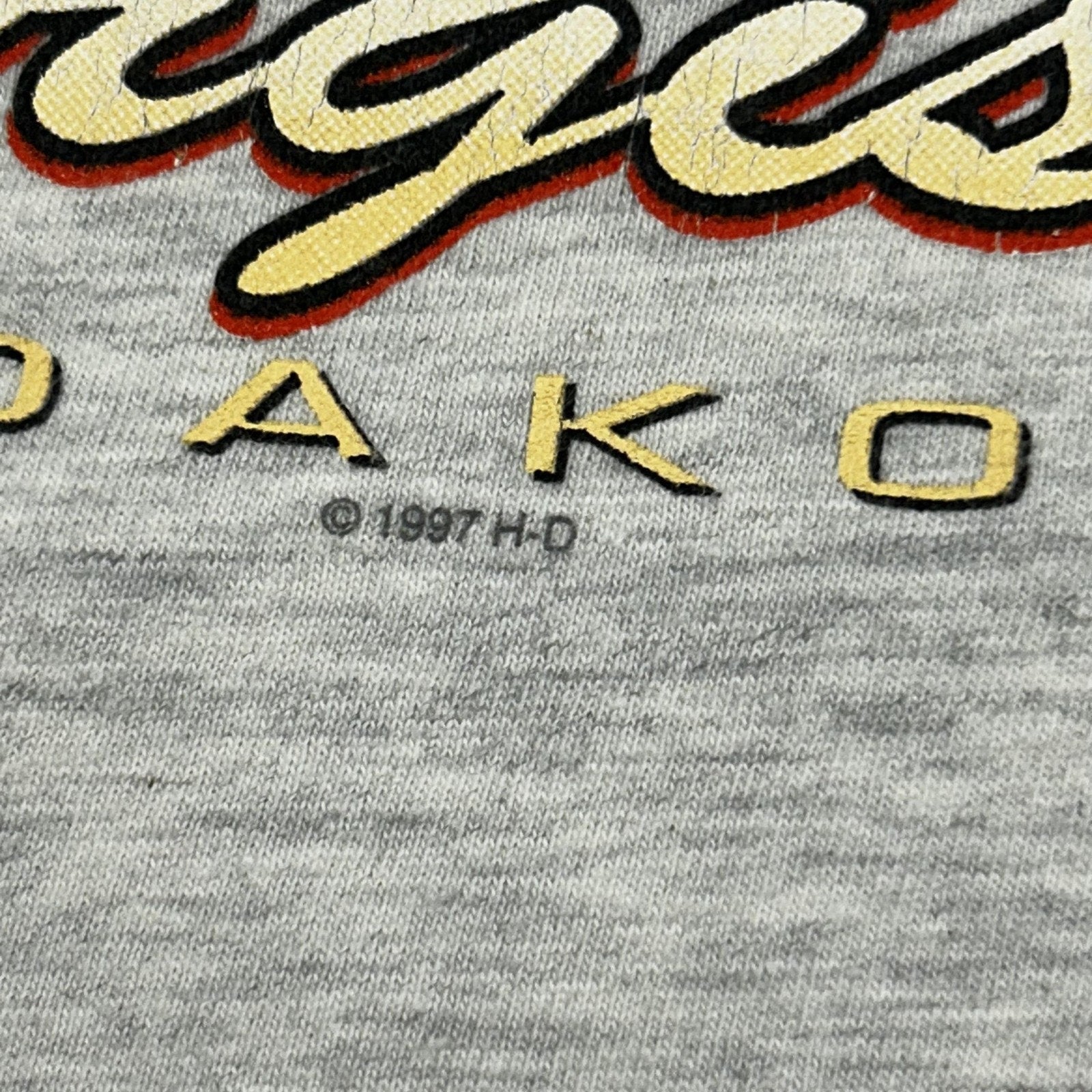 Vintage Harley Davidson Shirt Mens Large Gray Sturgis Eagle Skull 1997 90s USA