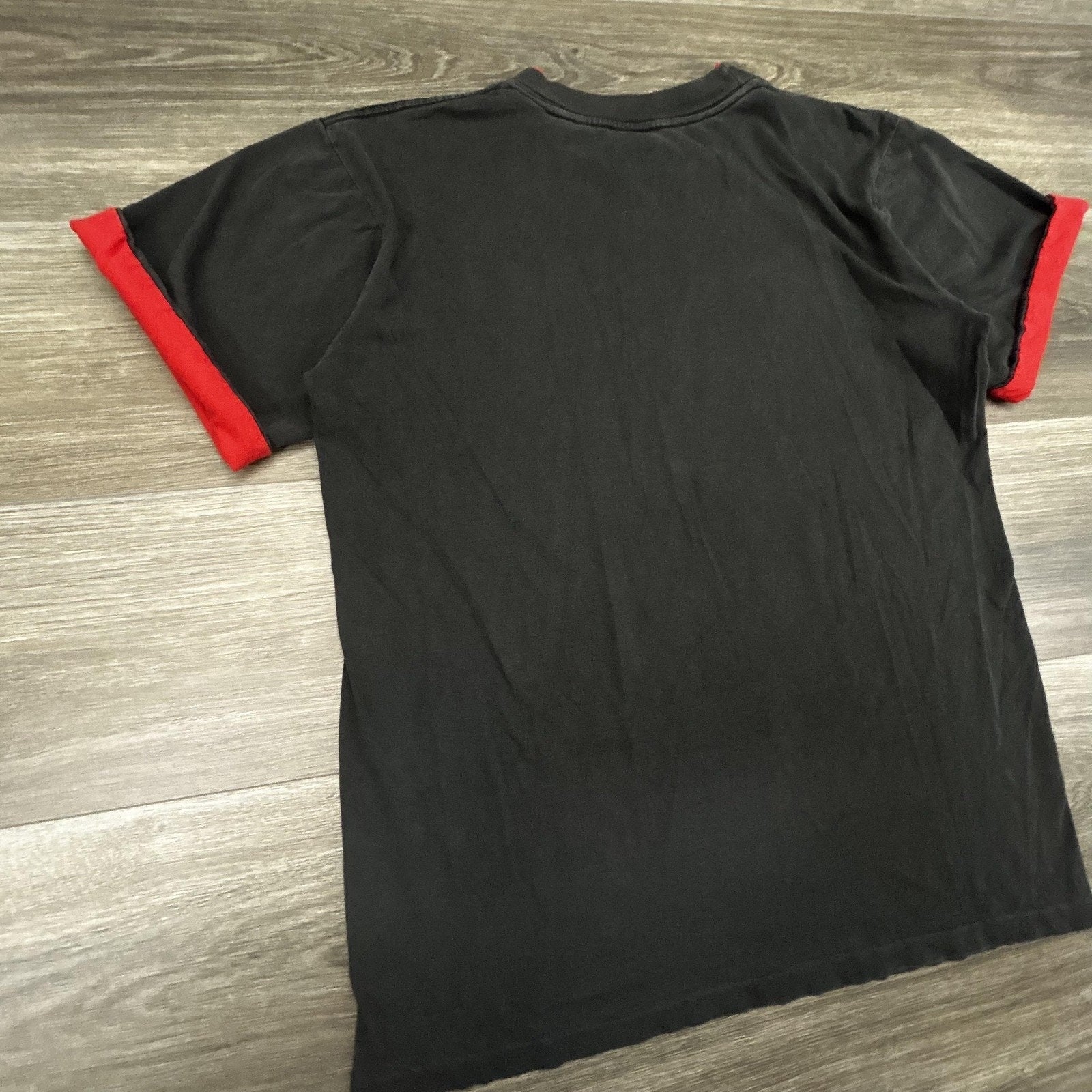 Vintage Chicago Bulls Shirt Mens Large Black NBA Double Sleeve Salem Graphic 90s