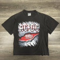Vintage AC/DC The Razors Edge Shirt Mens Fits Small (L) Black Brockum 1990 USA