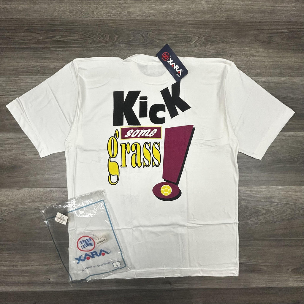 Vintage World Cup Shirt Mens Large White Xara Soccer Trash Talk Deadstock 90s