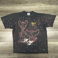 Vintage Pinky And The Brain Shirt Mens XL Black DNA Space AOP 1996 Made USA RARE