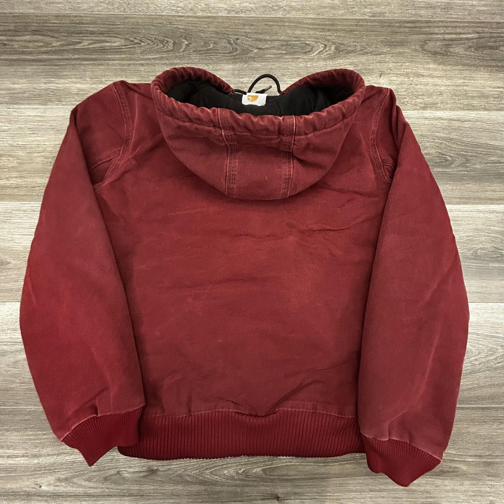 Vintage Carhartt Jacket Mens Medium Tall Red Canvas J130 CRI Crimson 90s USA