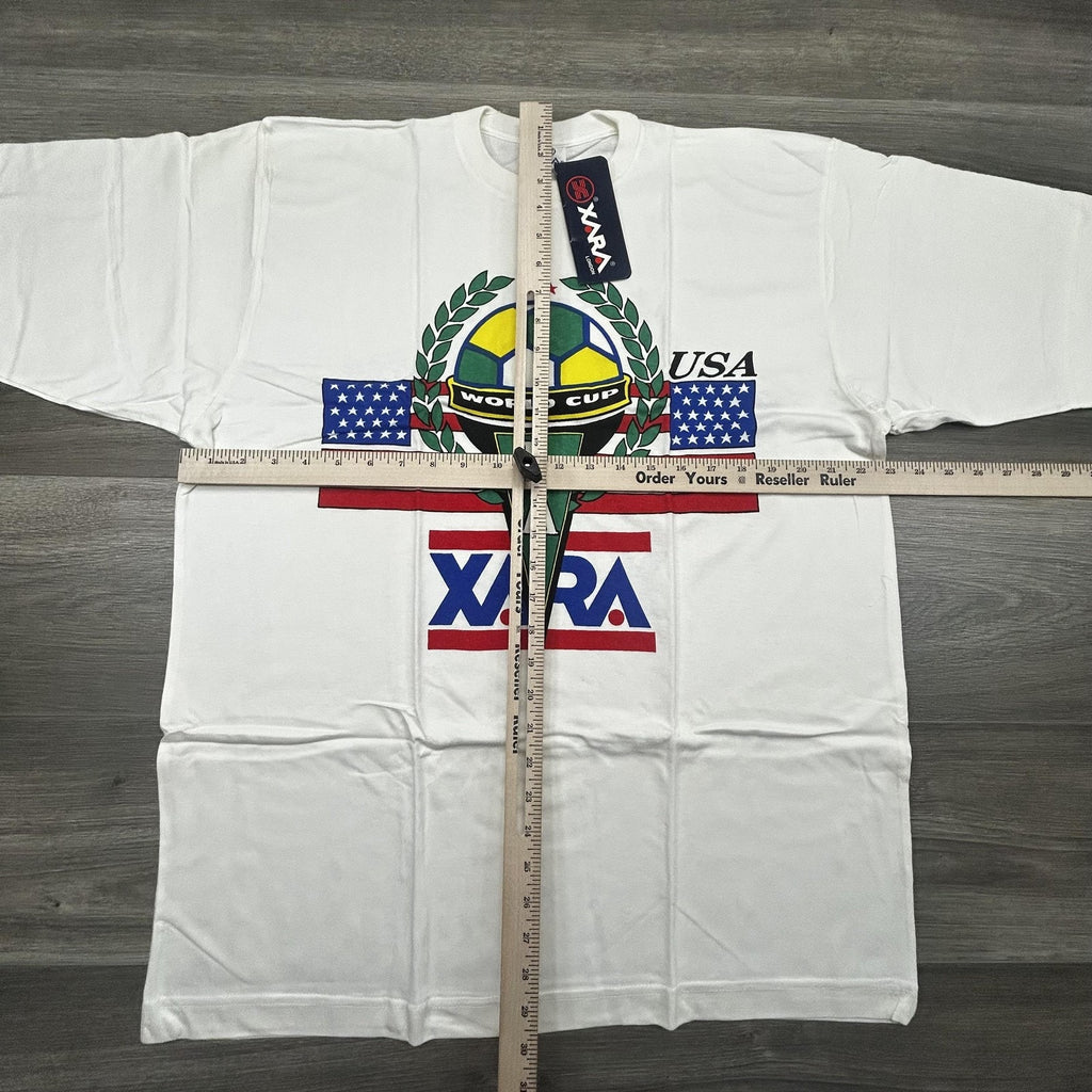 Vintage World Cup Shirt Mens Large White Team USA Los Angeles Xara Soccer 90s
