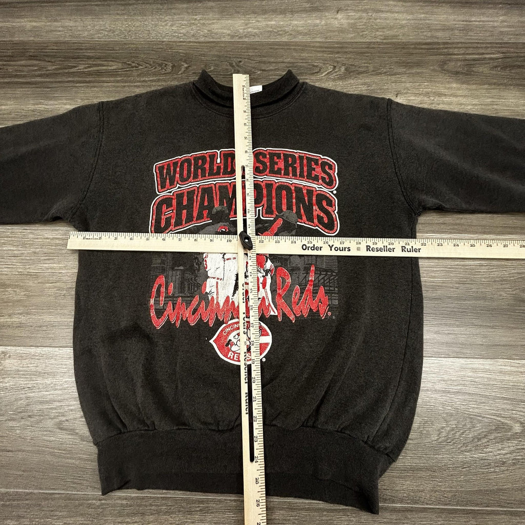 Vintage Cincinnati Reds Sweatshirt Mens Large Gray MLB Baseball World Series 90s