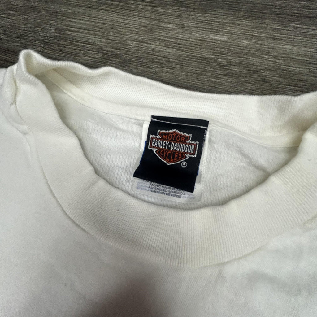 Vintage Harley Davidson Shirt Mens Large White Sturgis Willie G Long Sleeve 90s