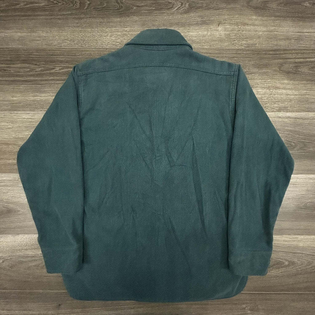 Vintage Woolrich Chamois Flannel Shirt Mens Large Green Long Sleeve Button 90s