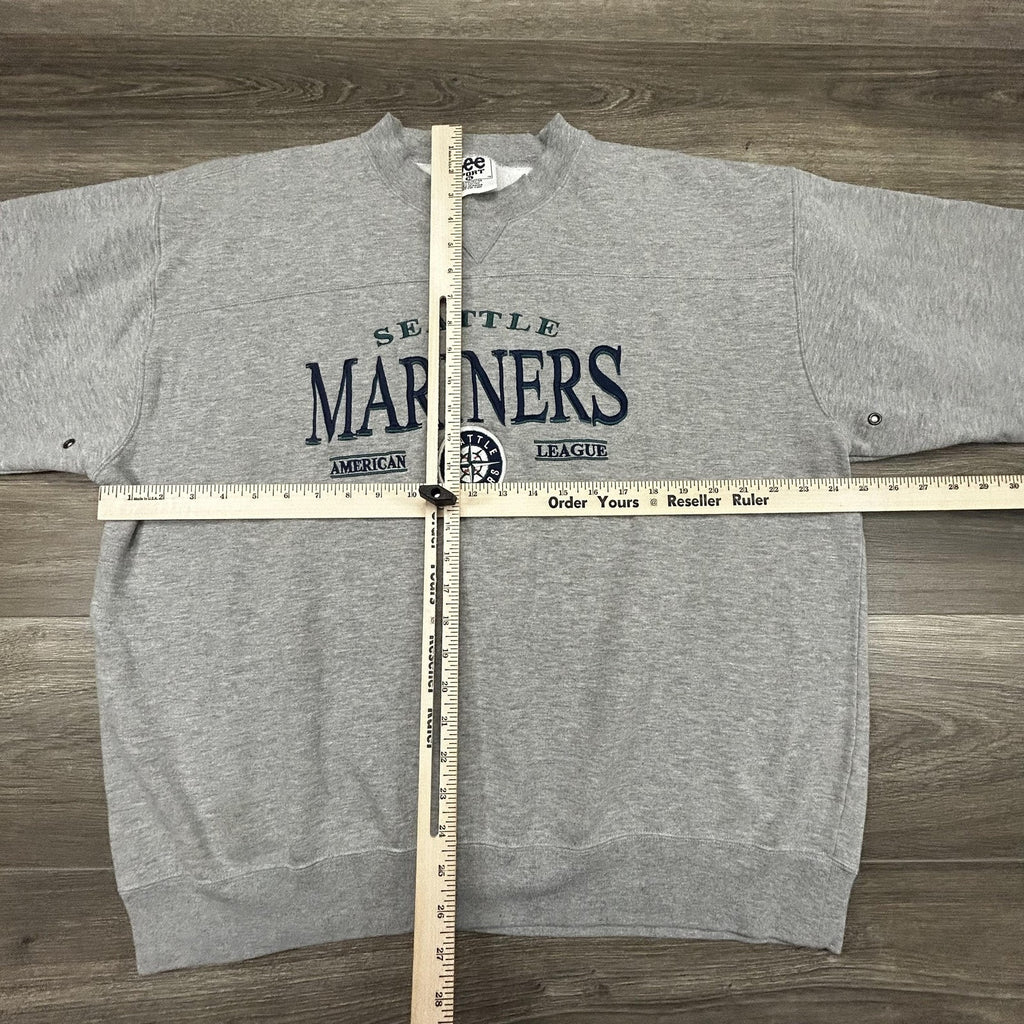 Vintage Seattle Mariners Sweatshirt Mens XL Gray MLB Baseball Lee Pullover 90s