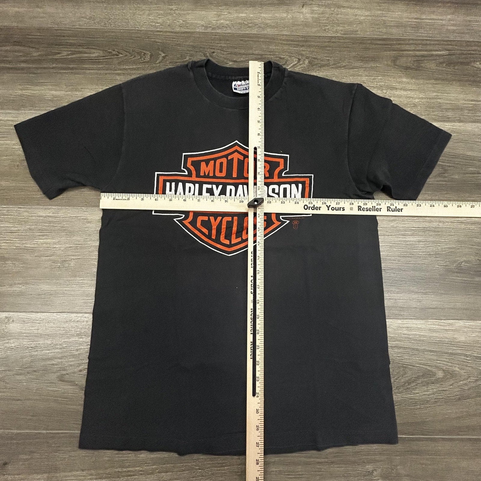 Vintage 80s Harley Davidson Shirt Mens Large Black Single Stitch Faded Made USA