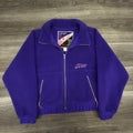 Vintage 90s Ski Bomber Jacket Mens Large Purple Fleece Full Zip Deep Pile Sherpa