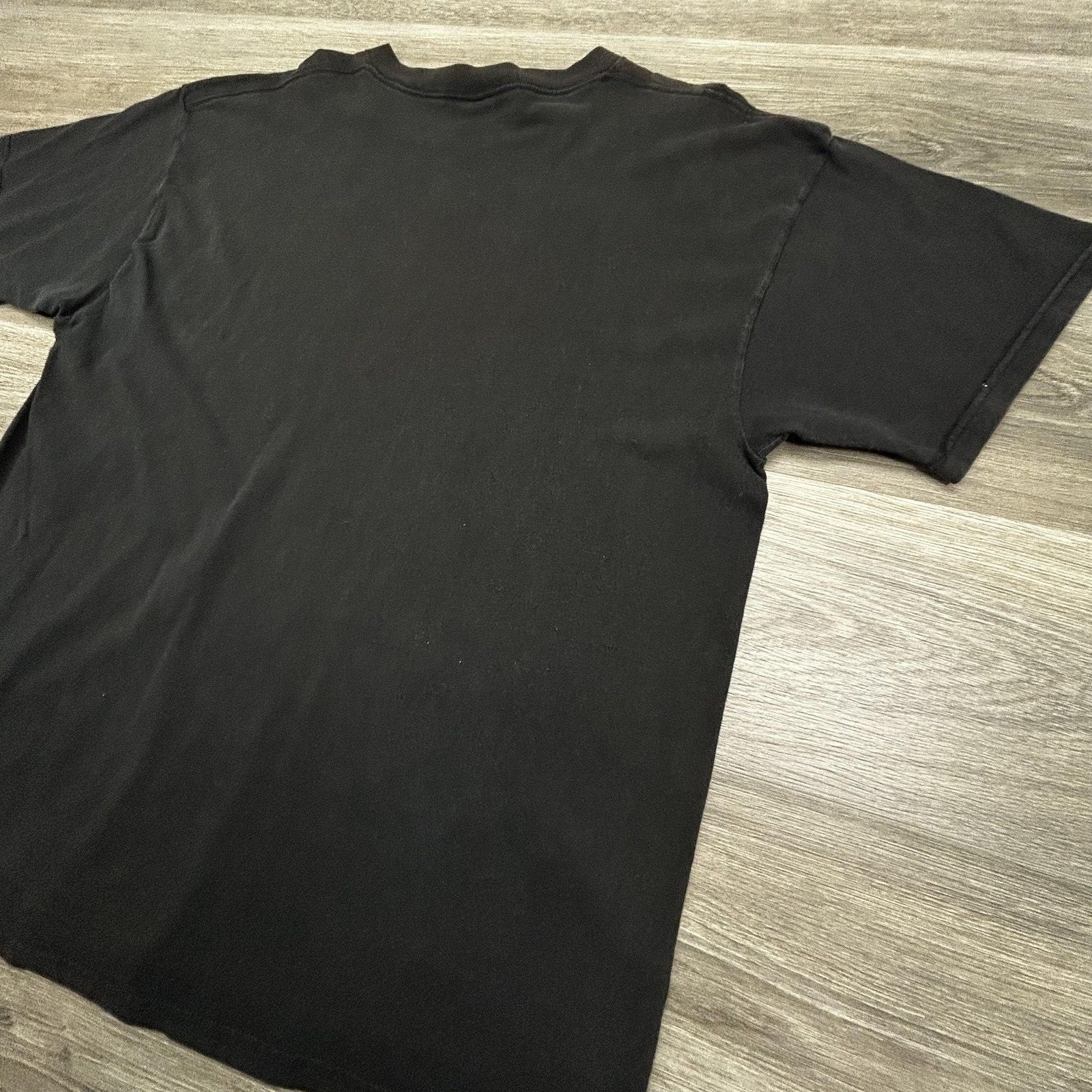 Vintage Harley Davidson Shirt Mens XL Black Winged Engine Chrome Biker 90s USA