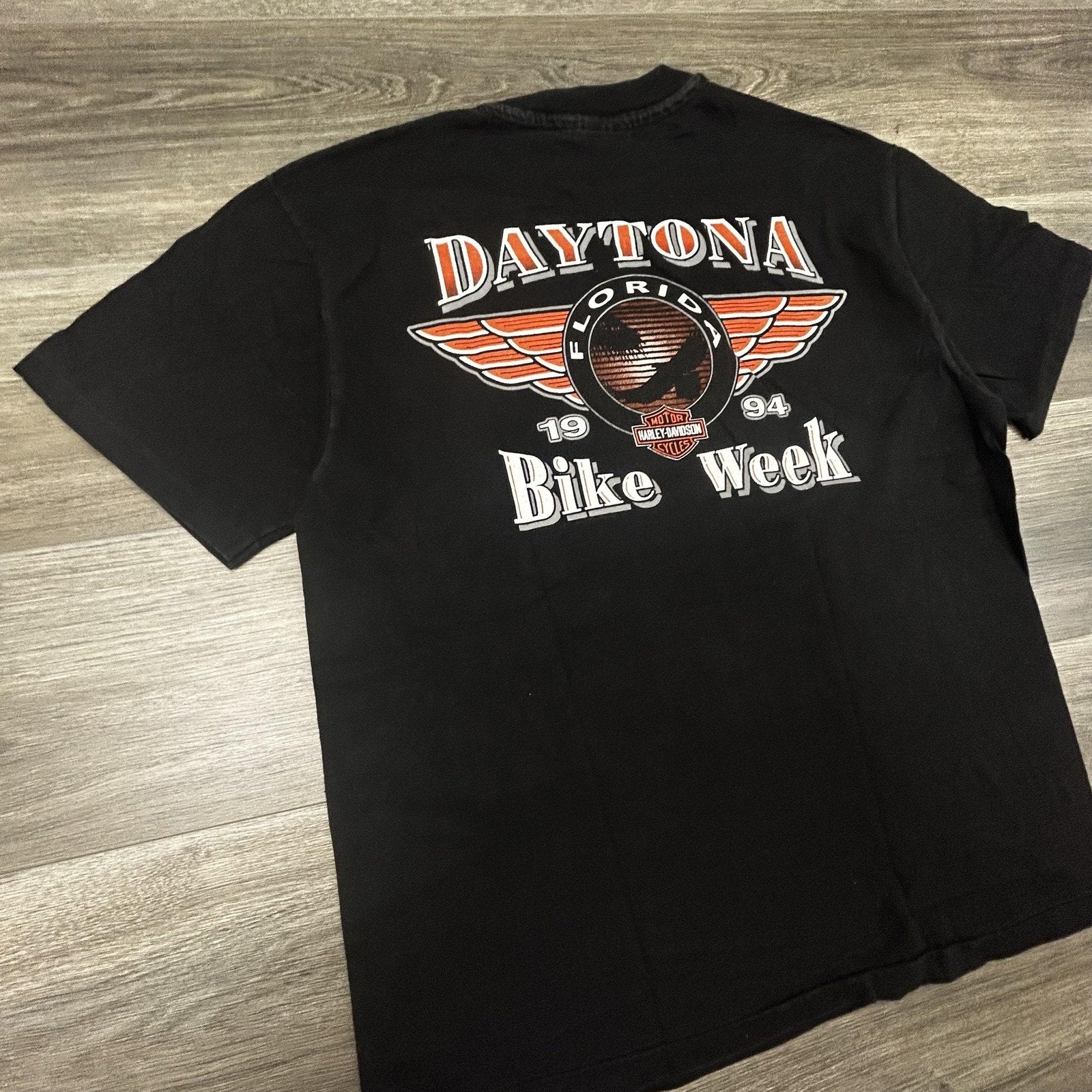 Vintage Harley Davidson Shirt Mens Large Black Daytona Bike Week 1994 90s USA