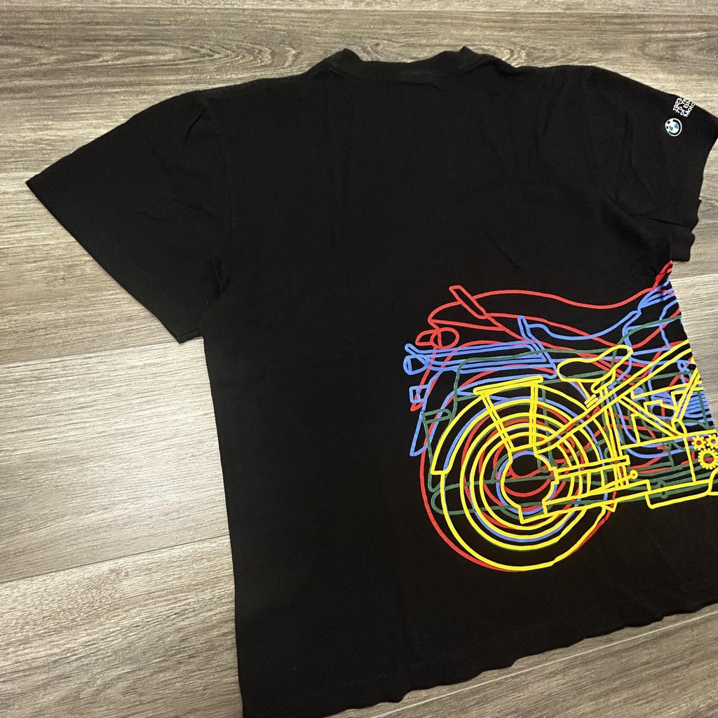Vintage BMW Motorcycle Guggenheim Museum Shirt Mens Large Black Neon 90s Canada