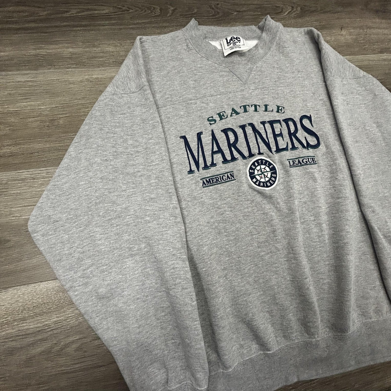 Vintage Seattle Mariners Sweatshirt Mens XL Gray MLB Baseball Lee Pullover 90s