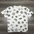 Vintage Ozzy Osbourne Shirt Mens XL White All Over Print AOP Black Sabbath 90s