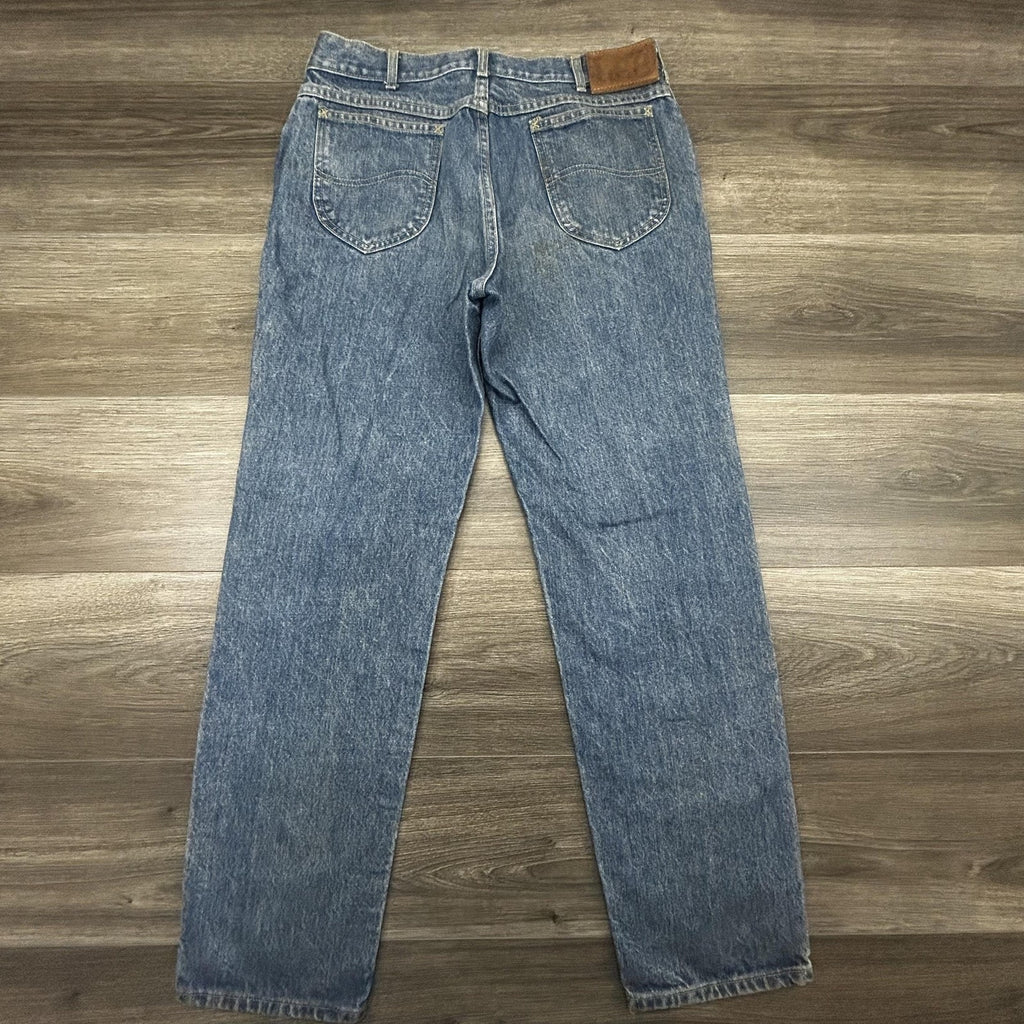 Vintage 80s Lee Riders Jeans Mens 32x31 Blue Straight Leg Denim Union Made USA