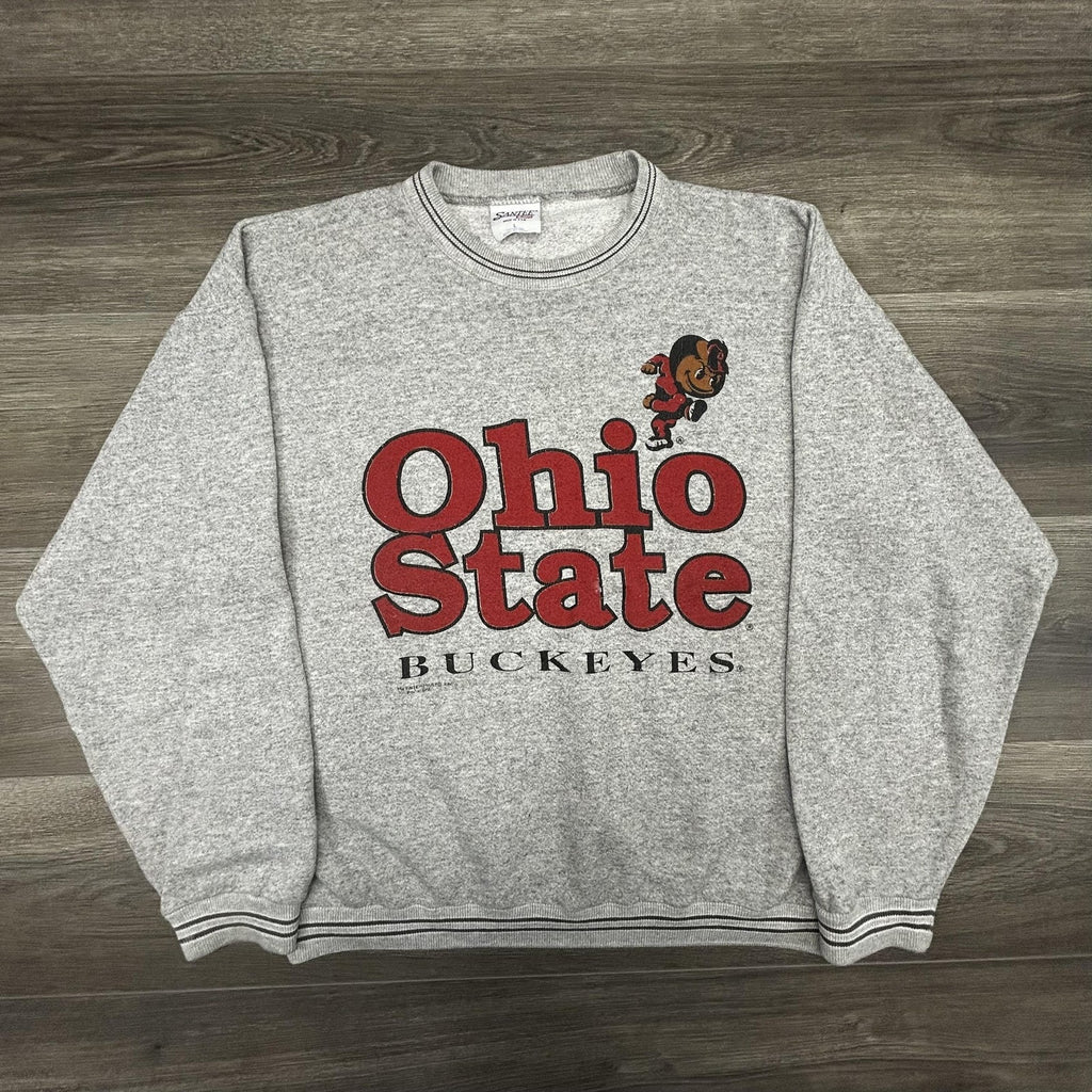 Vintage Ohio State Buckeyes Sweatshirt Mens Large Gray Brutus Football USA 90s
