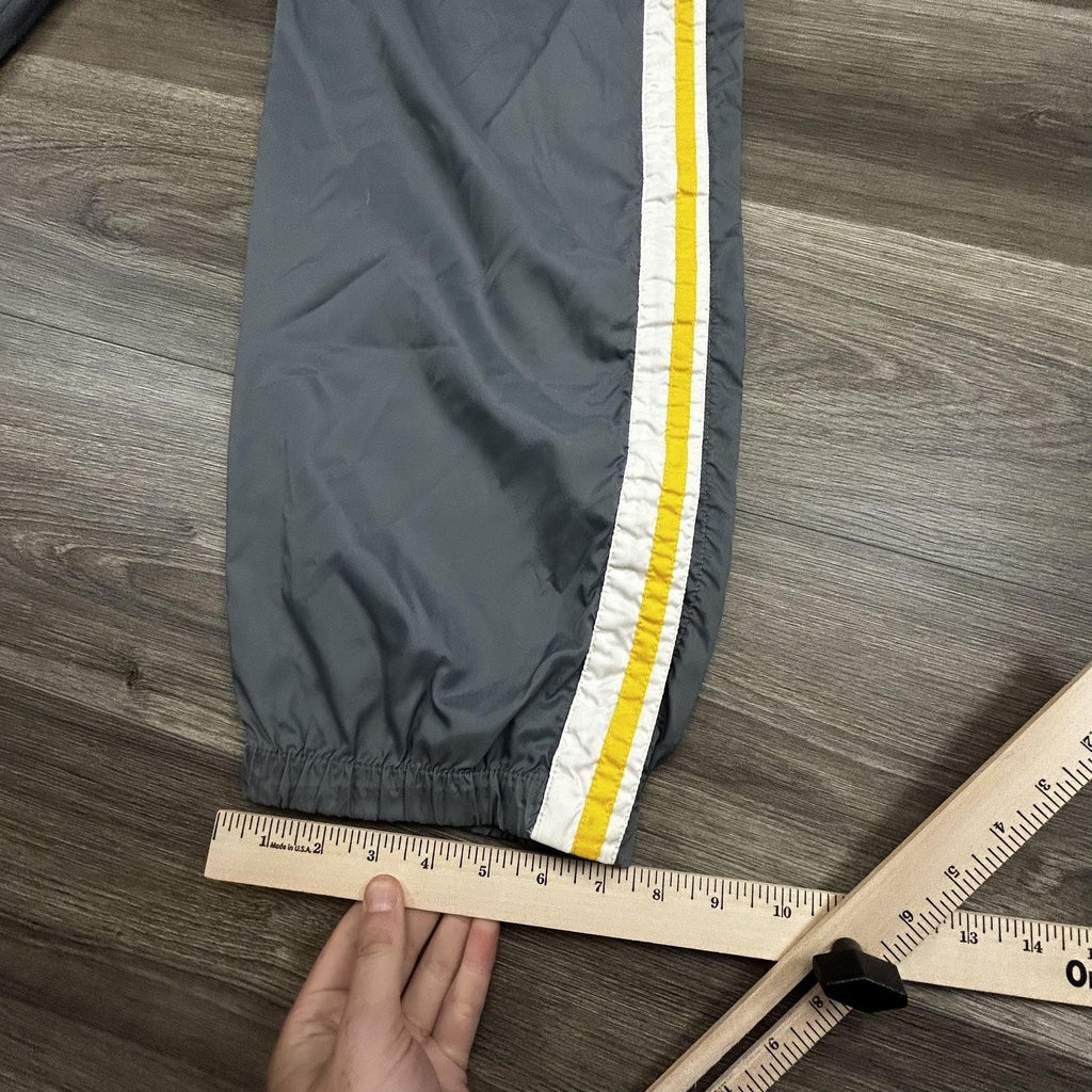 Vintage Nike Track Pants Mens XXL Gray Tearaway Side Stripe Lined Basketball 90s