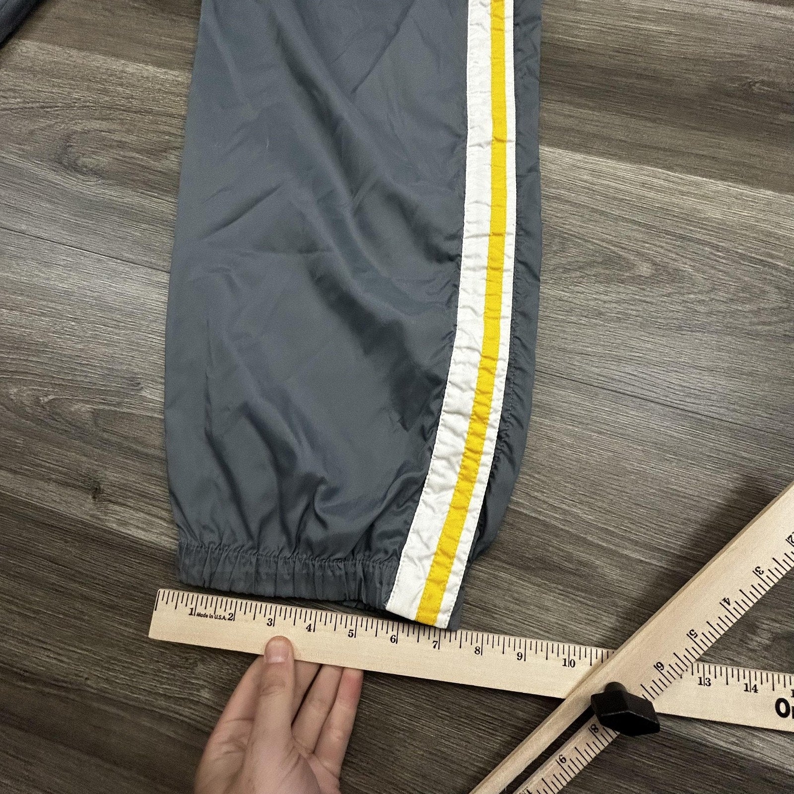 Vintage Nike Track Pants Mens XXL Gray Tearaway Side Stripe Lined Basketball 90s