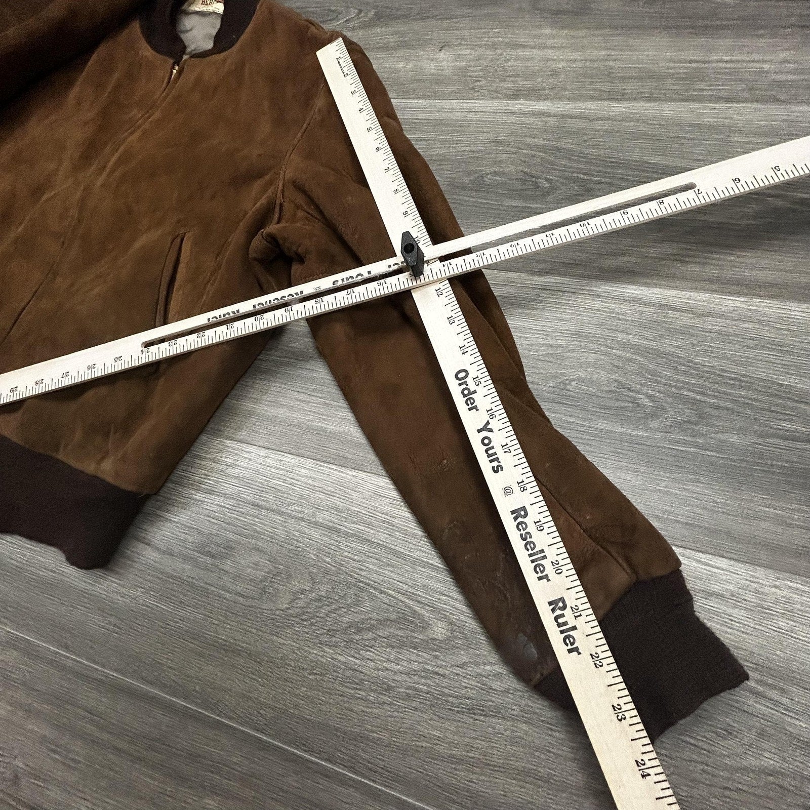 True Vintage 50s Hercules Suede Bomber Jacket Mens Medium Brown Sears Roebuck