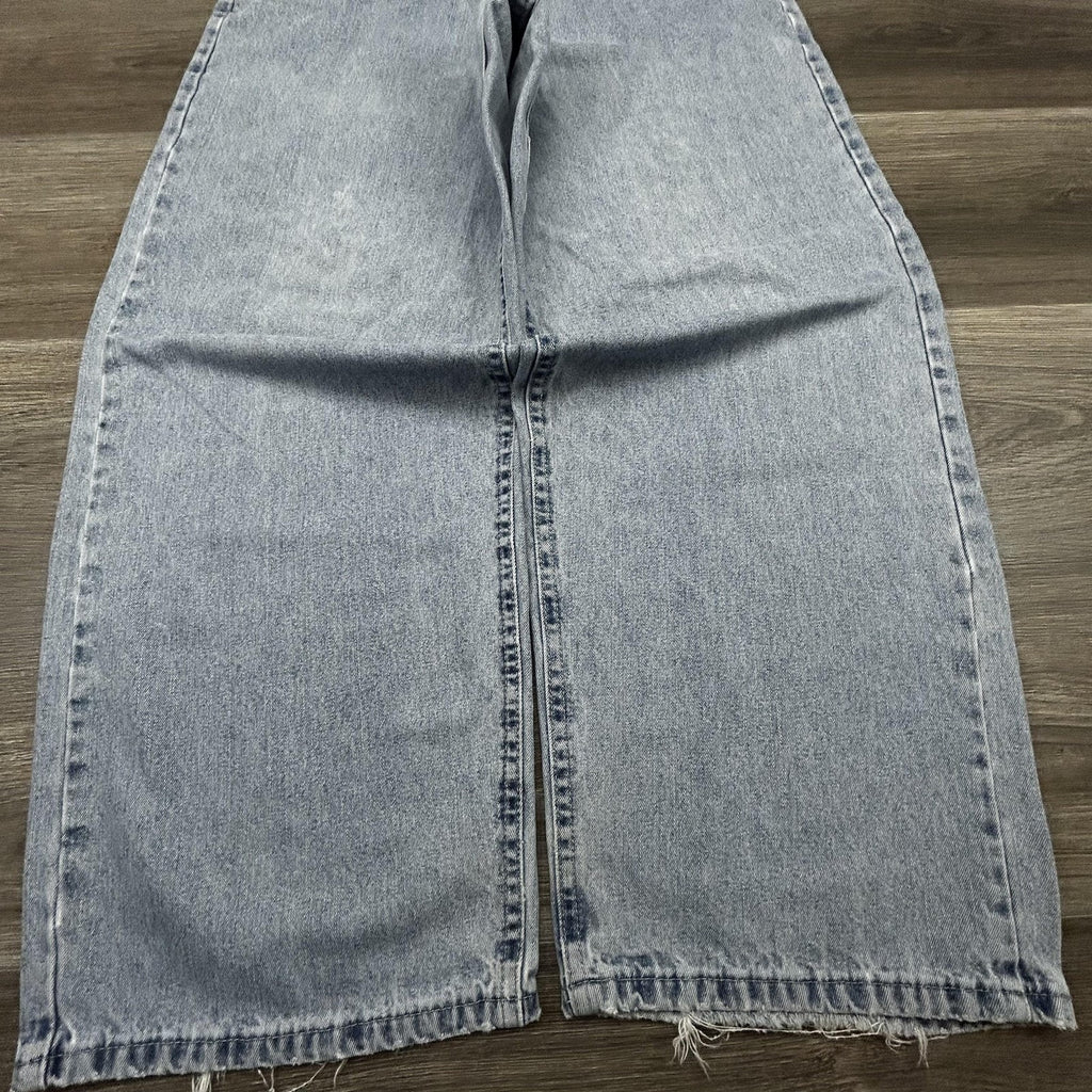 Vintage Lee Pipes Jeans Mens 28x29 Light Wash Wide Leg Baggy Rave JNCO Y2K