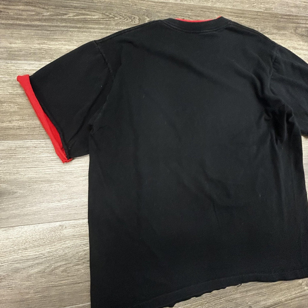 Vintage Chicago Bulls Shirt Mens XL Black Double Sleeve NBA Basketball 90s USA