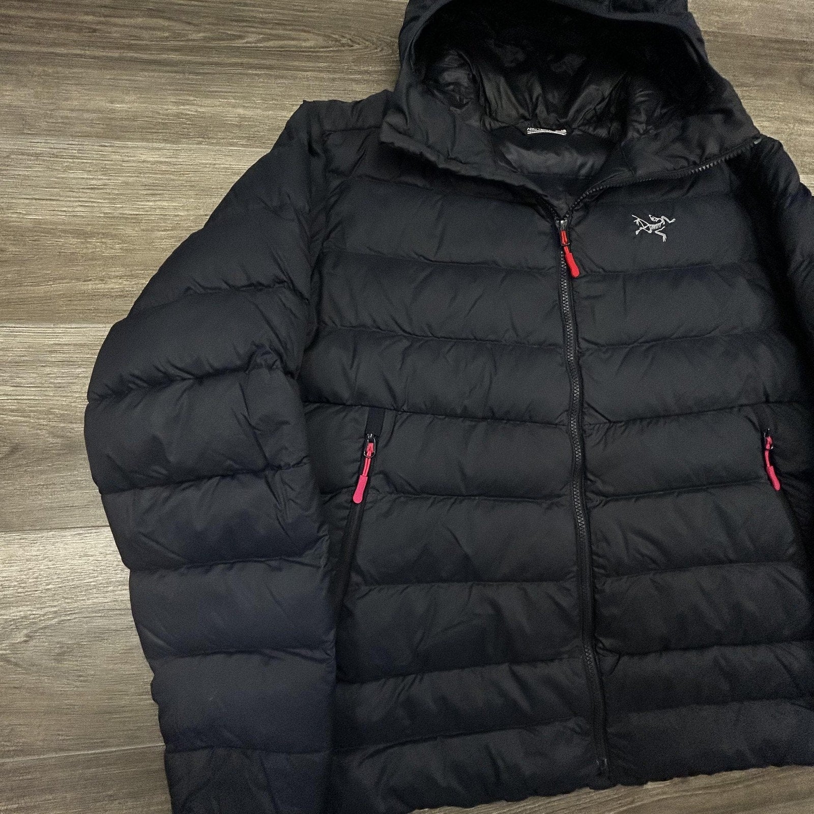 Arc'teryx Thorium AR Hoody Jacket Mens Large Black Down Hooded Full Zip Warm
