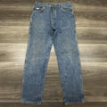 Vintage 80s Lee Riders Jeans Mens 32x31 Blue Straight Leg Denim Union Made USA