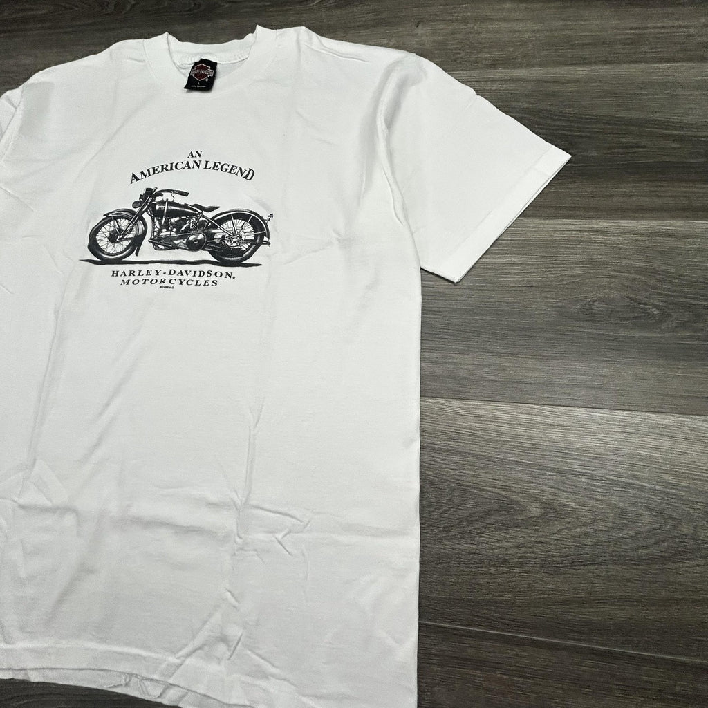 Vintage Harley Davidson Shirt Mens Large White Washington DC 1995 90s USA Biker